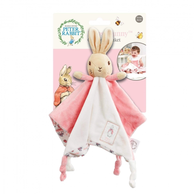 Regenboog Pluche Knuffeldoekje Konijn Flopsy roze