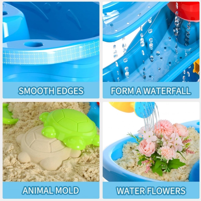 Woopie XL water- en zandtafel voor kinderen, 37 delen