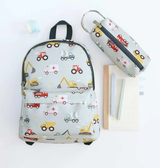 A Little Lovely Company Etui voor kleurpotloden – Voertuigen