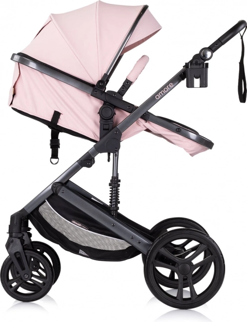 Gecombineerde kinderwagen Amore 2in1 roze marshmallow