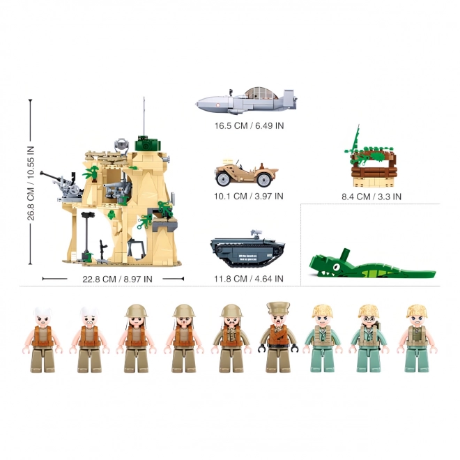 Sluban Leger WW2 M38-B1111 Slag om Iwo Jima