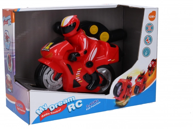 Motorfiets met effecten RC op afstandsbediening 23 cm