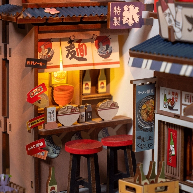 3D puzzel boekensteun Sakuralaan met wijn