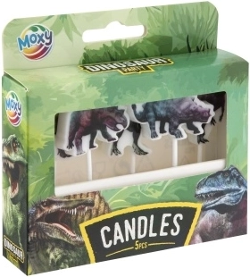 3D verjaardagskaarsjes dinosaurussen 5 st.