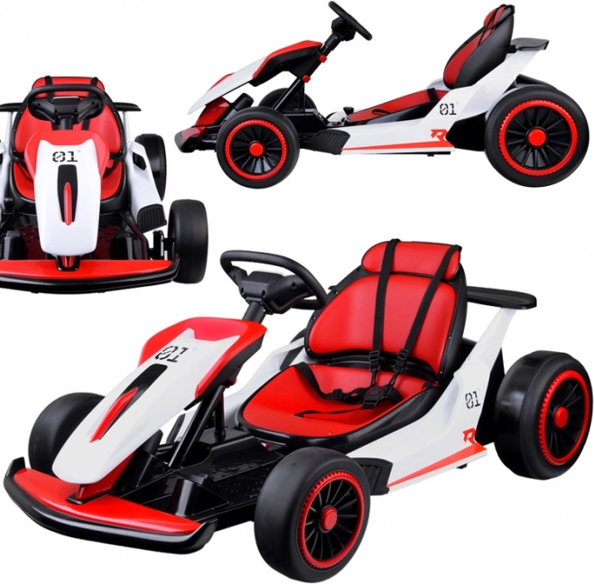 Gokart met accu en driftfunctie raceauto voor kinderen