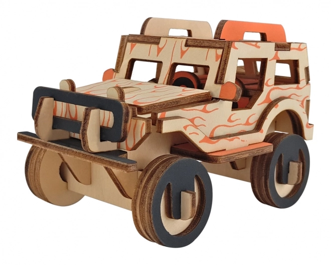 Houten 3D-puzzel Jeep