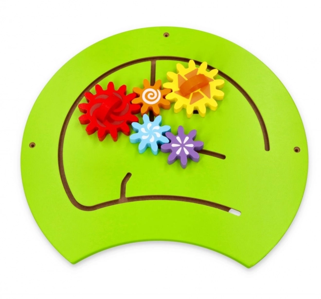Houten wandmontessori paneel - rups