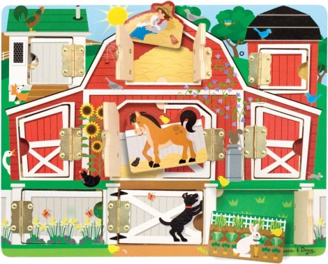 Houten boerderij met deurtjes Hide & Seek van Melissa & Doug