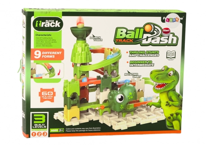 Bouwstenen Dinosaur Marblebaan 9 niveaus 60 stuks