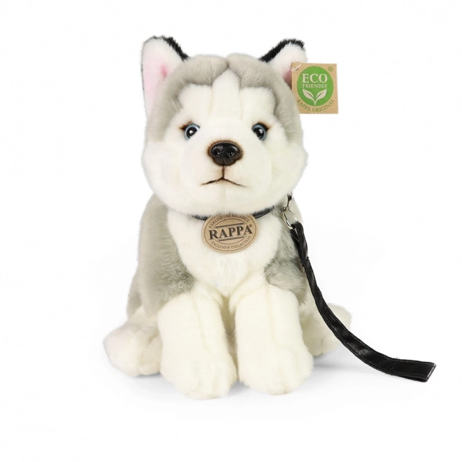 Pluche Husky hond met riem 28 cm van Rappa