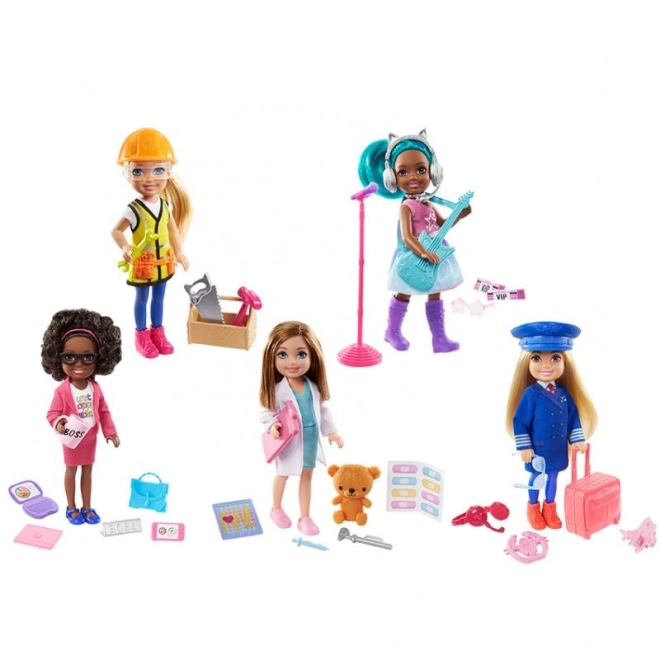 Barbie Chelsea aankleeddolls in verschillende beroepen