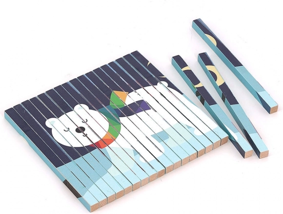 Houten 4D puzzel Dieren van Vilac