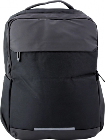 Stadsrugzak met USB en laptopvak zwart 16L