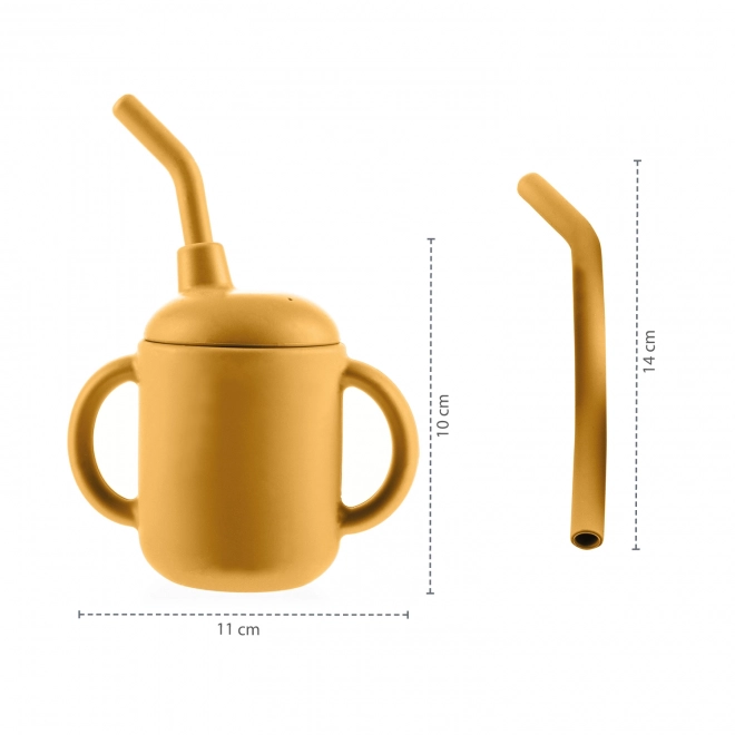 Siliconen Beker 2-in-1, Duifgrijs