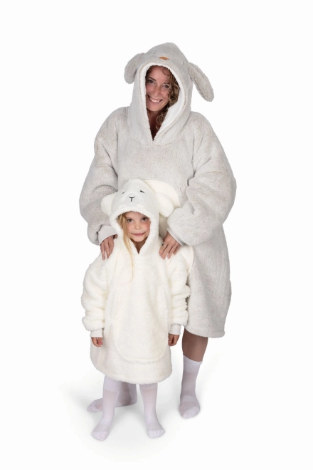 Cozy Noxxiez kindermantel deken met capuchon Schaapje