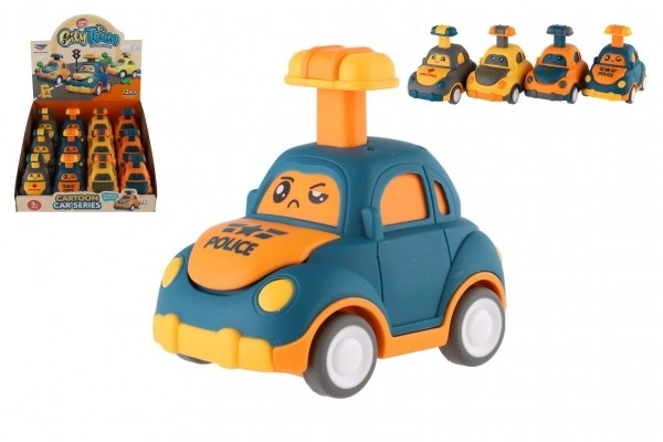 Plastic opwindautootje 9 cm - 4 soorten