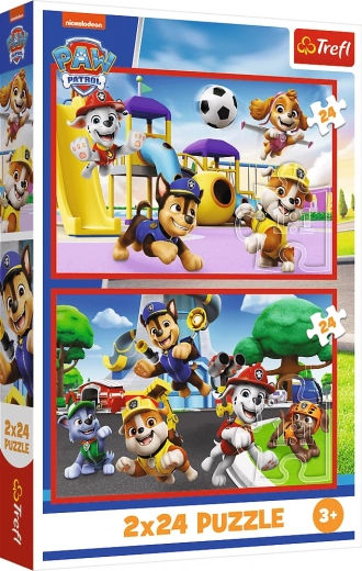 Puzzel 2×24 Hondenplezierdag – PAW PATROL van Trefl