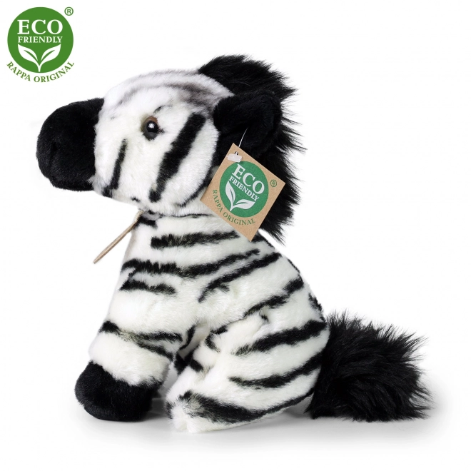 Pluchen zittende zebra 18 cm milieuvriendelijk