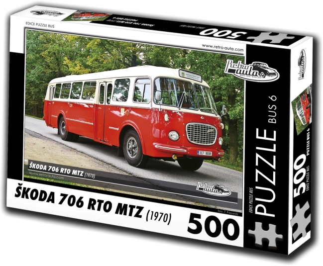 Puzzel RETRO-AUTA Škoda 706 RTO MTZ 500 stukjes