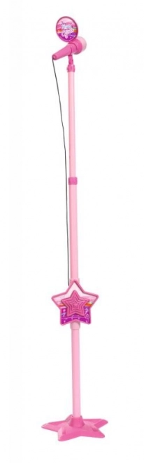 Roze kindermicrofoon met statief en MP3 (85–115 cm)