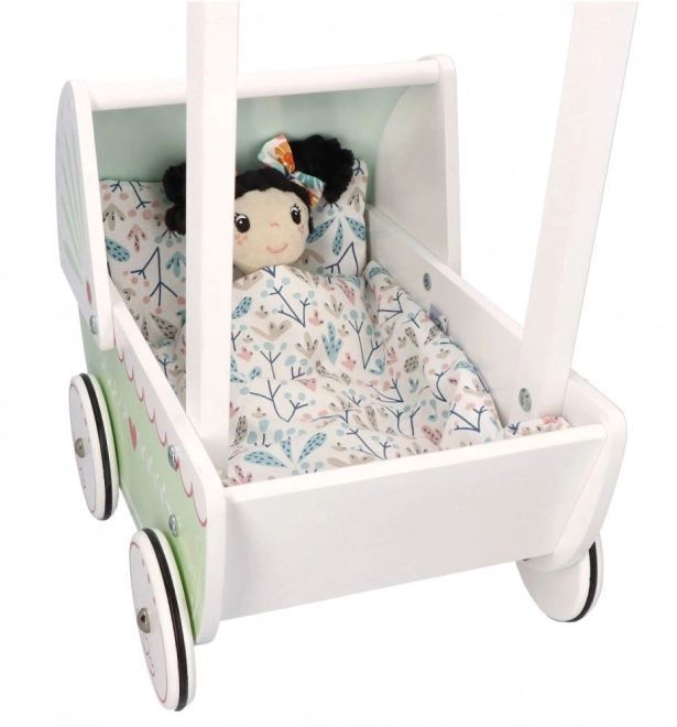 Houten poppenwagen