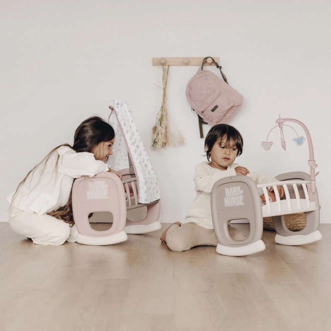 Smoby Baby Nurse wieg met mobiel voor poppen