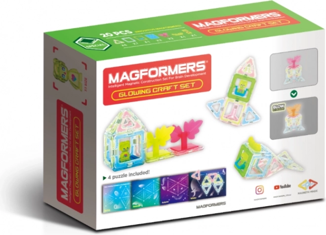 Magformers lichtgevende bouwset 20 stuks
