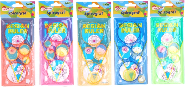 Set creatieve spirograaf-sjablonen