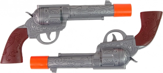 Twee gedetailleerde revolvers met geluid