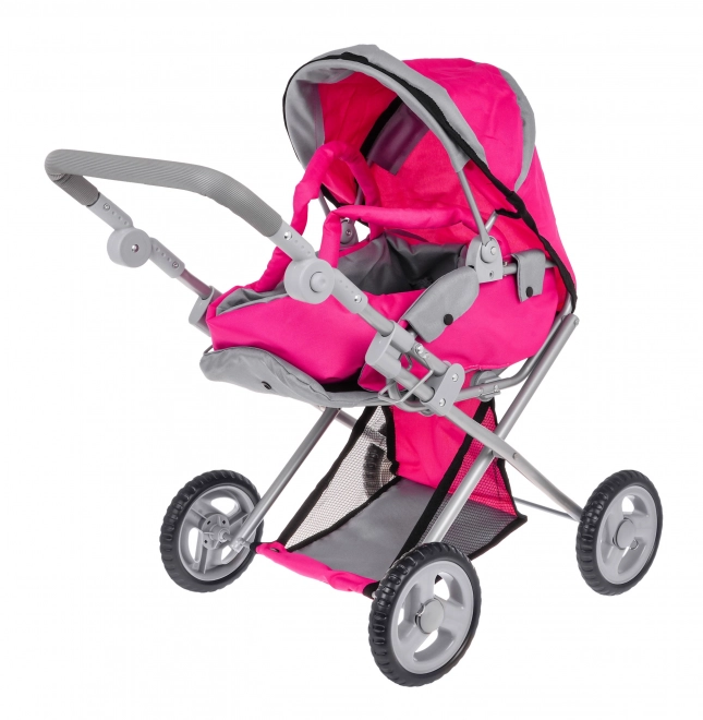 Roze poppenwagen 2-in-1