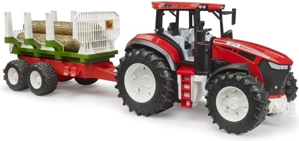 tractor met aanhanger voor hout en stammen ROADMAX