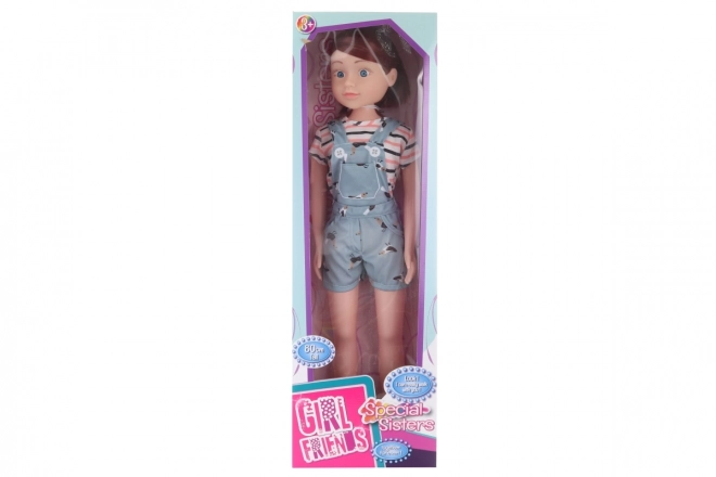 Wandelende pop, brunette, 80 cm
