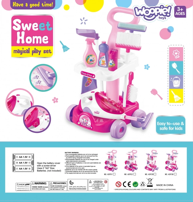 Schoonmaakset met stofzuiger Woopie
