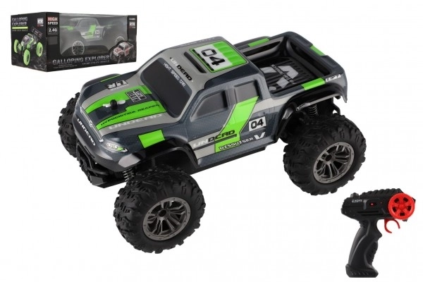 RC terrein pick-up grijs-groen op afstandsbediening