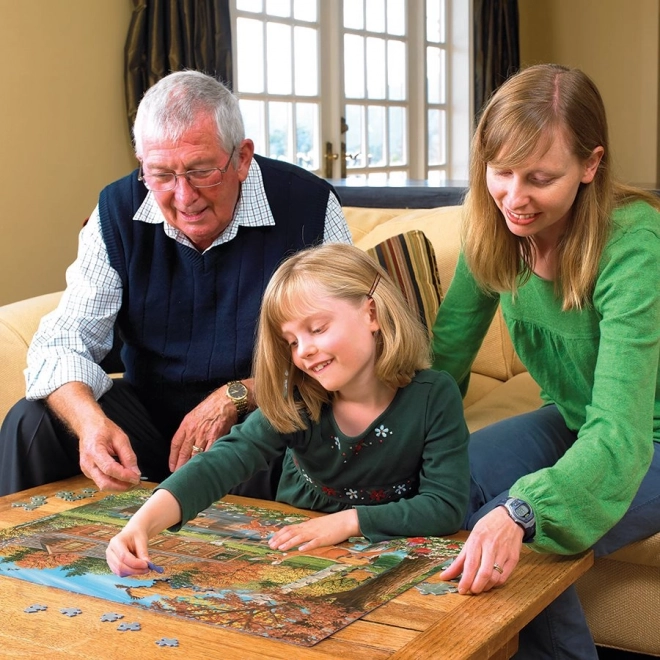 COBBLE HILL Familie puzzel Vijver bij de hut 350 stukjes