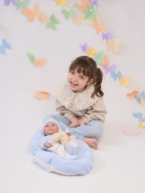Llorens 73807 NIEUW GEBOREN JONGEN - realistische pop baby met volledig vinyllichaam - 40 cm