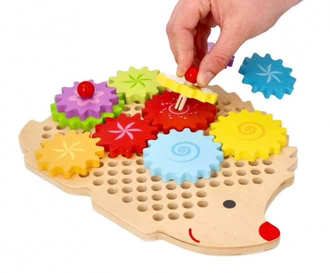 Puzzel Egel met tandwielen