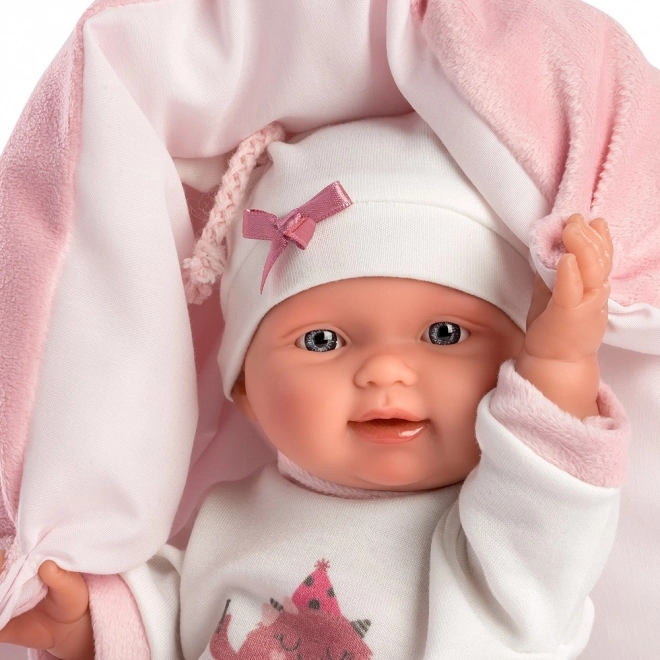 Llorens 26312 NEW BORN MEISJE - realistische babypop met volledig vinyl lichaam - 26 cm