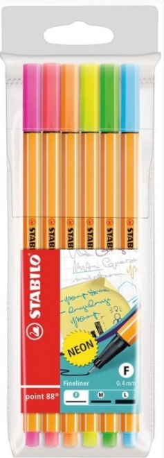 Stabilo set liners Neon 6 stuks