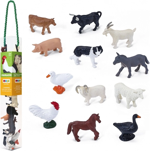 Mini Wereld Boerderijdieren - 12 stuks