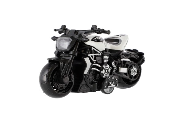 Motorfiets metaal/kunststof 10cm op terugtrekmechanisme mix kleuren
