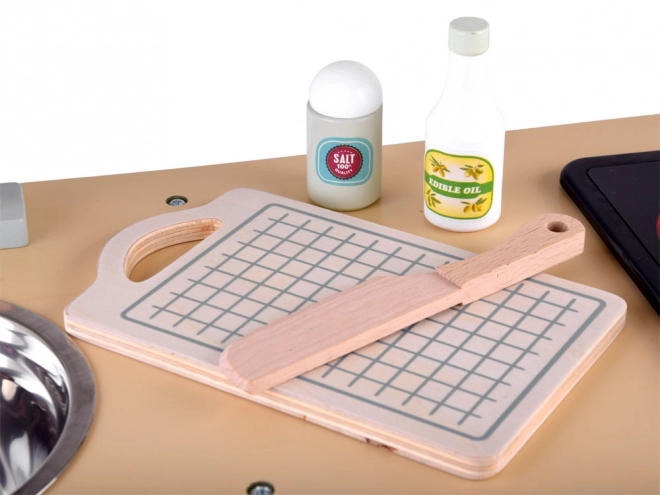 Grote houten kinderkookkeuken met accessoires