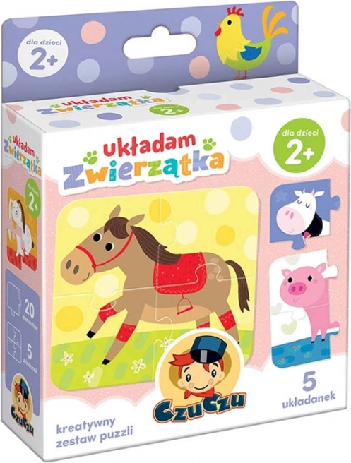 CzuCzu Puzzel Ik Leg Dieren - 5 Sets