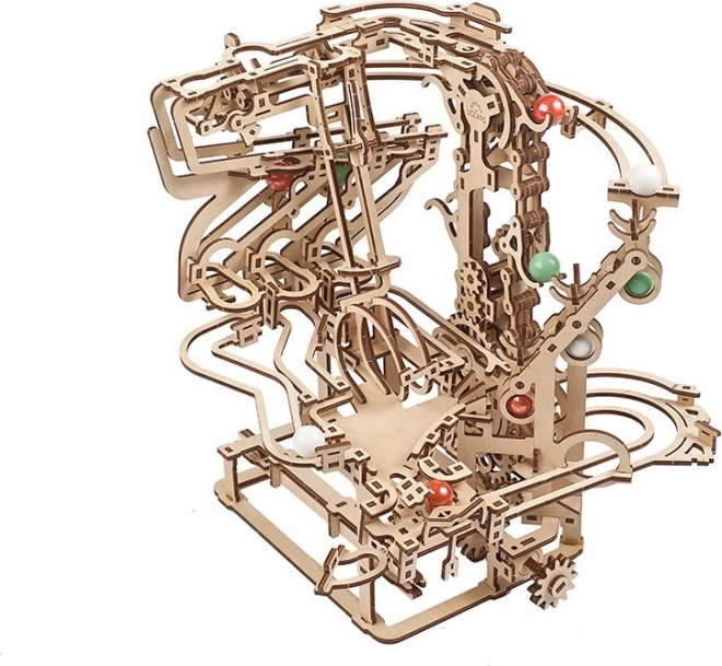 Ugears 3D houten mechanische puzzel Knikkerbaan Ketting