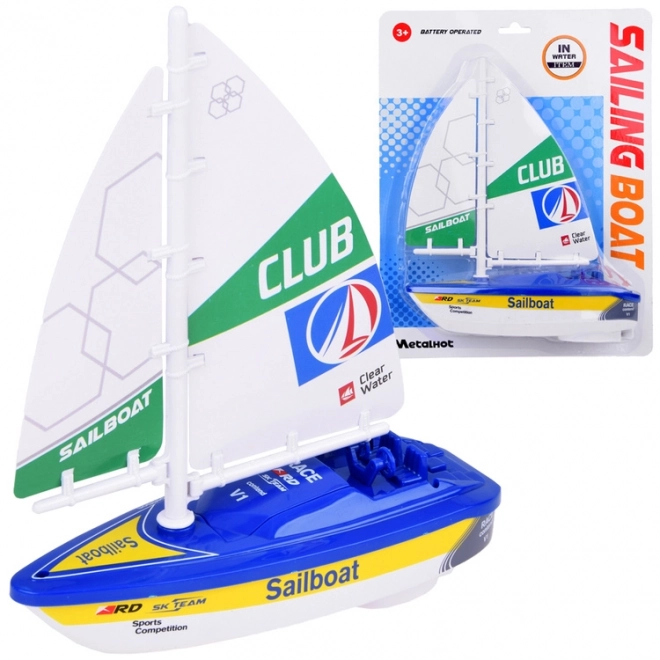 Kleurrijke waterspeelgoed Zeilboot met batterijen ZA5234 – Blauw