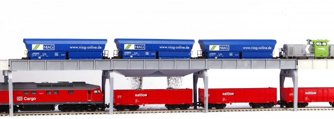 Piko brug met lossysteem voor kiepwagons H0