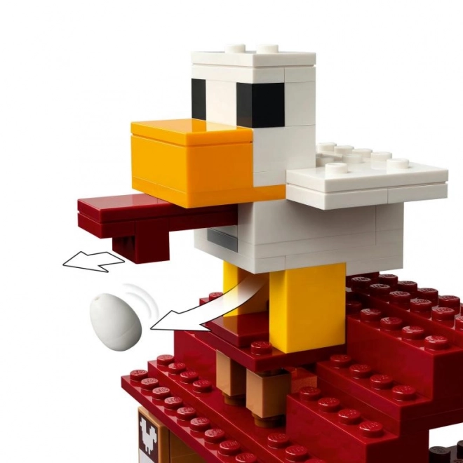 LEGO Minecraft 21273 Aanval van de Ghast-ballon op het dorp
