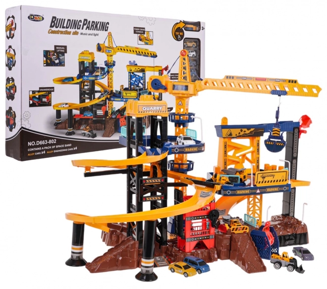 Interactieve garage met speelonderdelen en accessoires