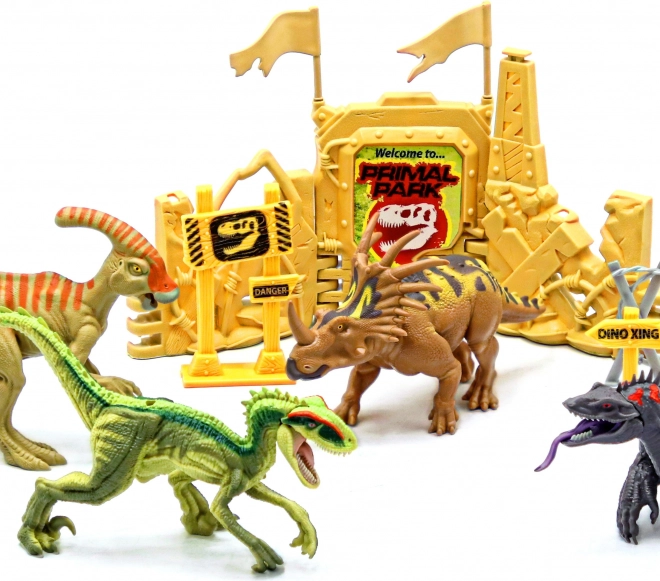 Primal Clash! Set van strijdende dinosauriërs 17 cm