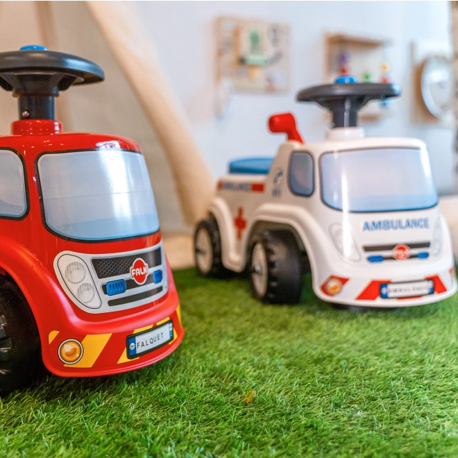 FALK Loopfiets Ambulance met opklapbaar zadel en toeter op het stuur